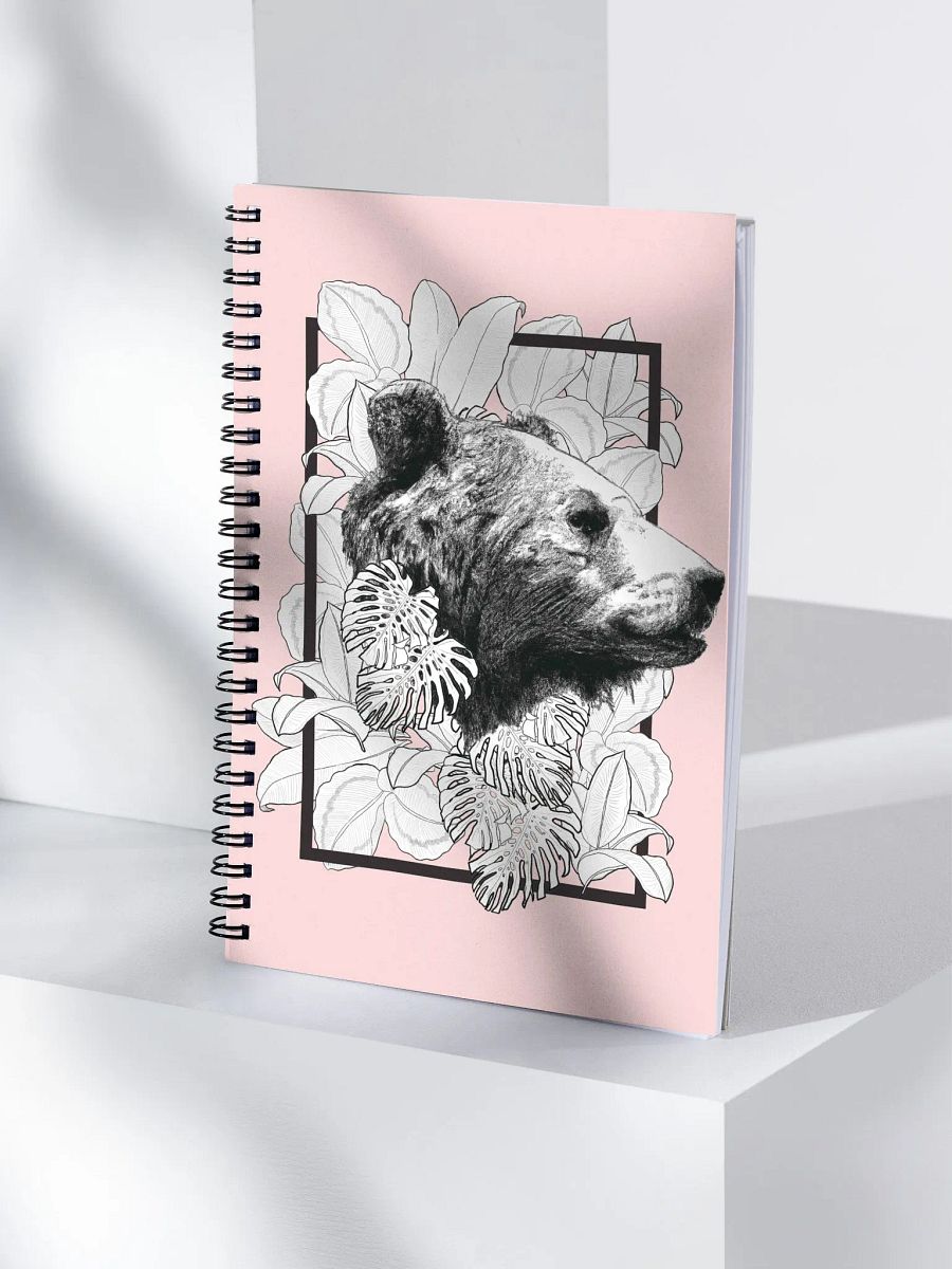 Framed Bear with Plants Spiral Notebook product image (4)