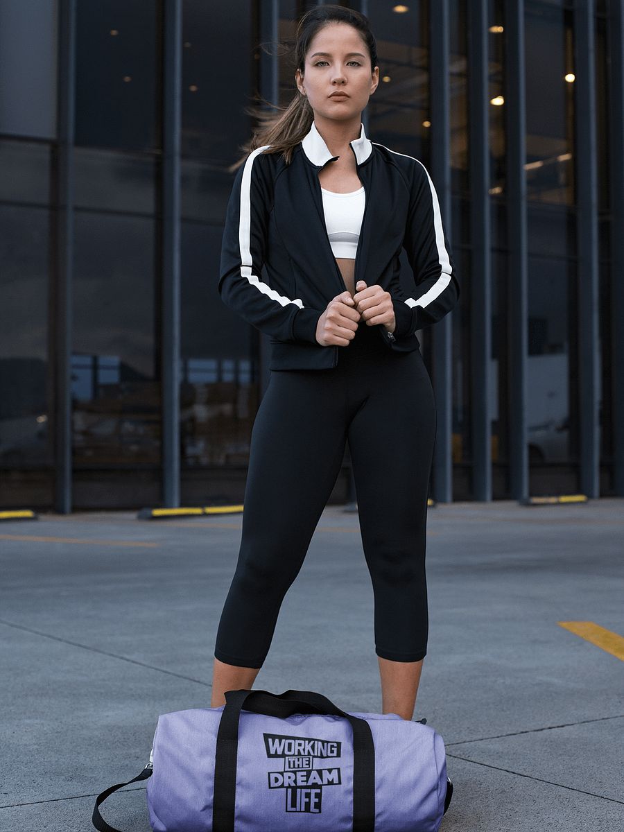 Purple All-Over Print Duffle Bag – Working The Dream Life | Premium Travel & Work Lifestyle Statement product image (5)