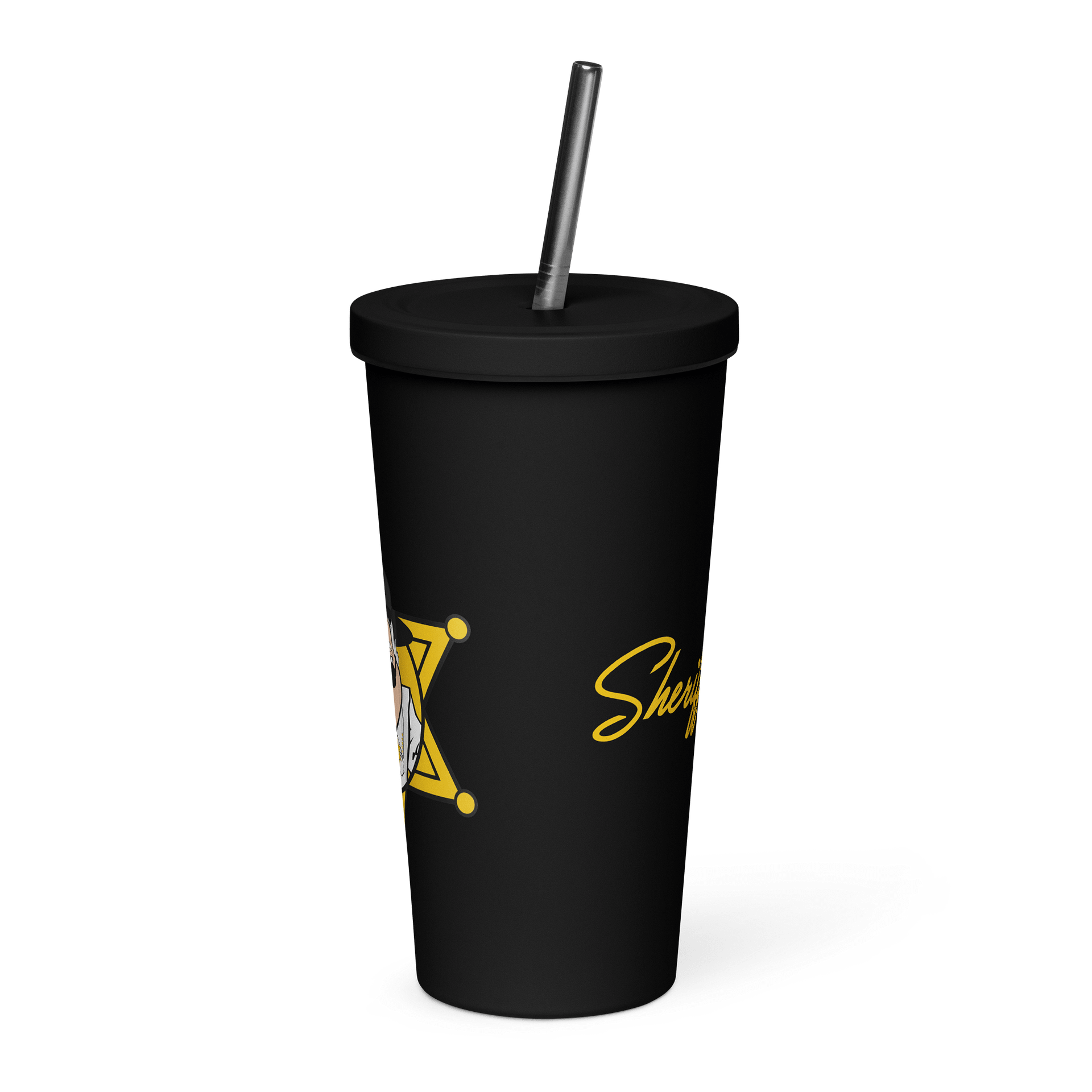 Sheriff Logo And Name Insulated Tumbler with a Straw product image (1)