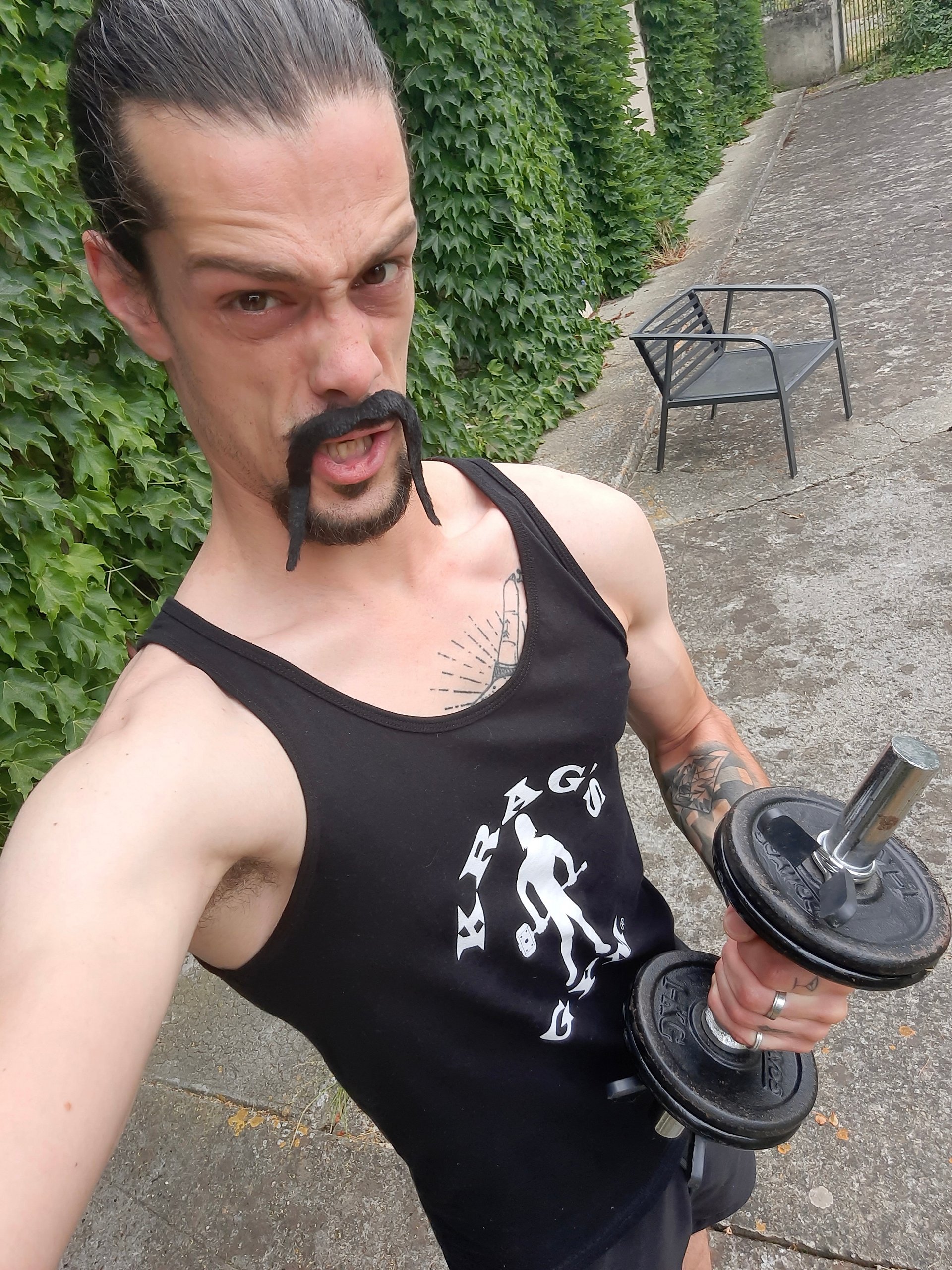 Krag's Gym Tank Top (white letter arch) product image (3)