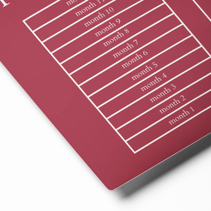 HIGHFALUTIN ANNUAL RENT TRACKER (white design 2) product image (2)