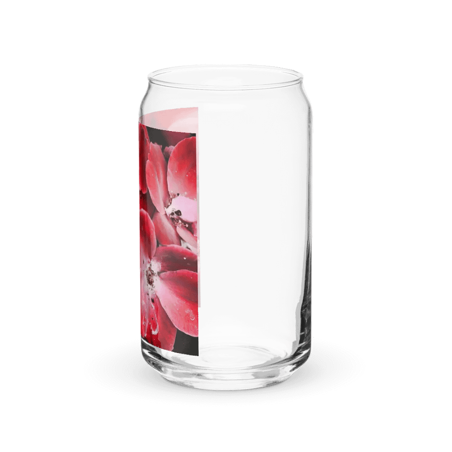 Bright Red Flowers Can Shaped Glass product image (39)