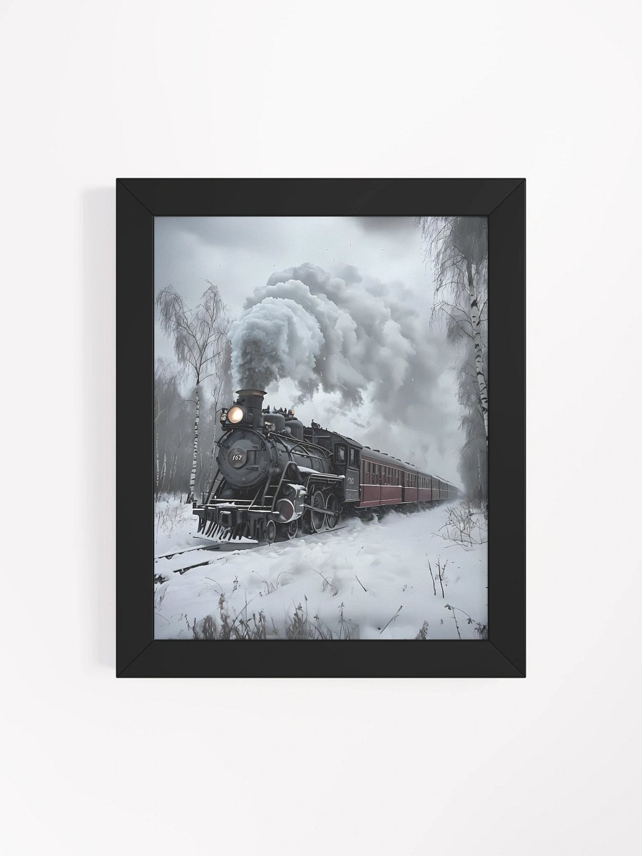 Winter Steam Locomotive Matte Poster product image (5)