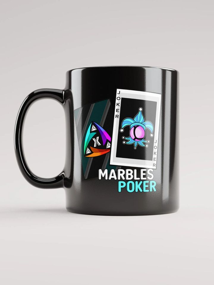 Marbles Poker V2 Black Glossy Mug product image (1)