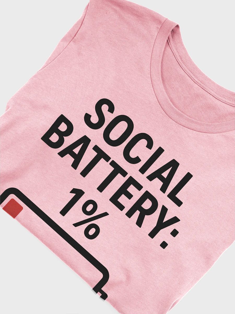 Social Battery: 1% T-Shirt – Funny Minimalist Tee for Introverts, Overthinkers & Anti-Social Vibes product image (5)