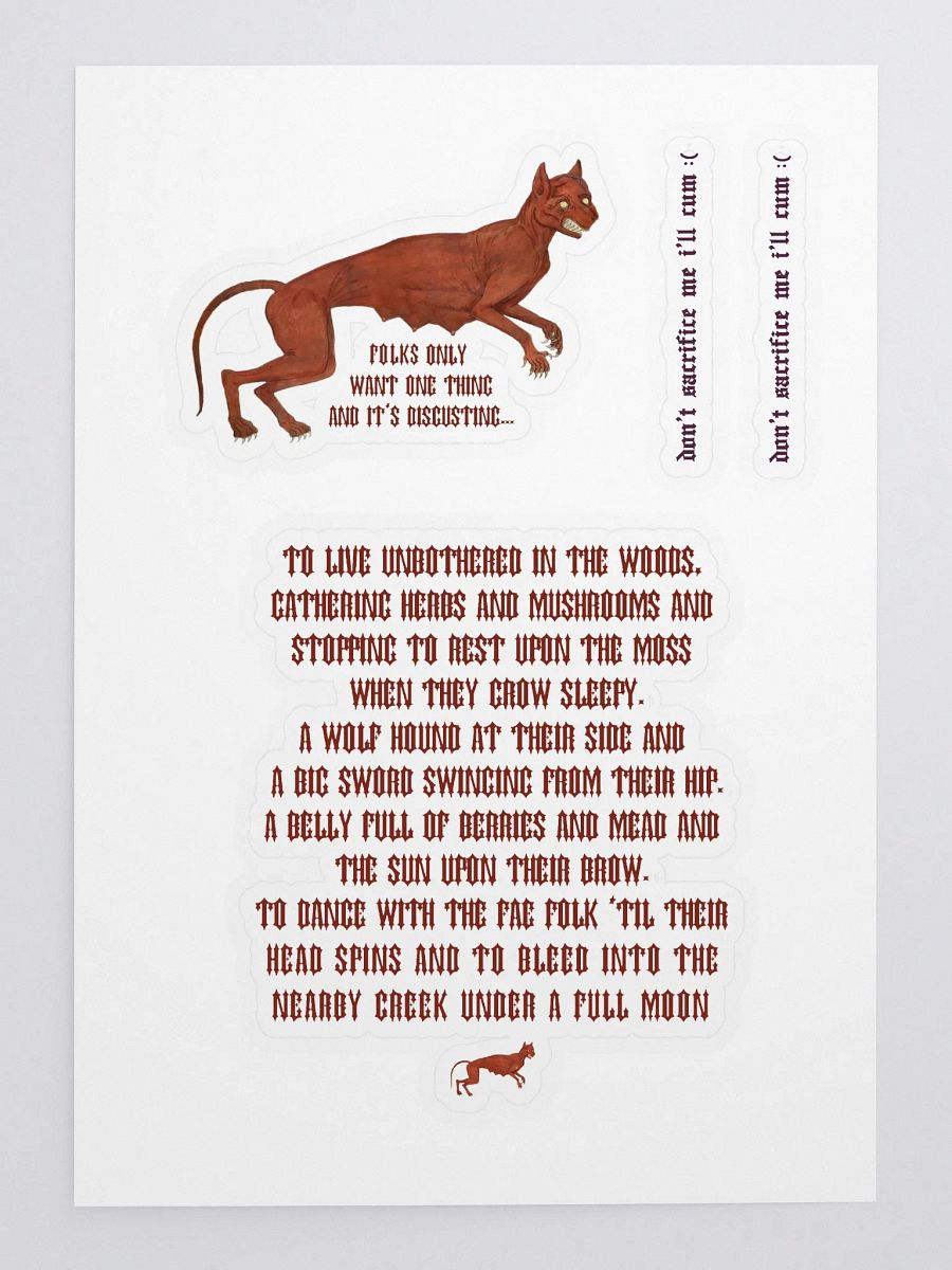 'Folks Only Want One Thing And It's Disgusting...' Stickers product image (3)