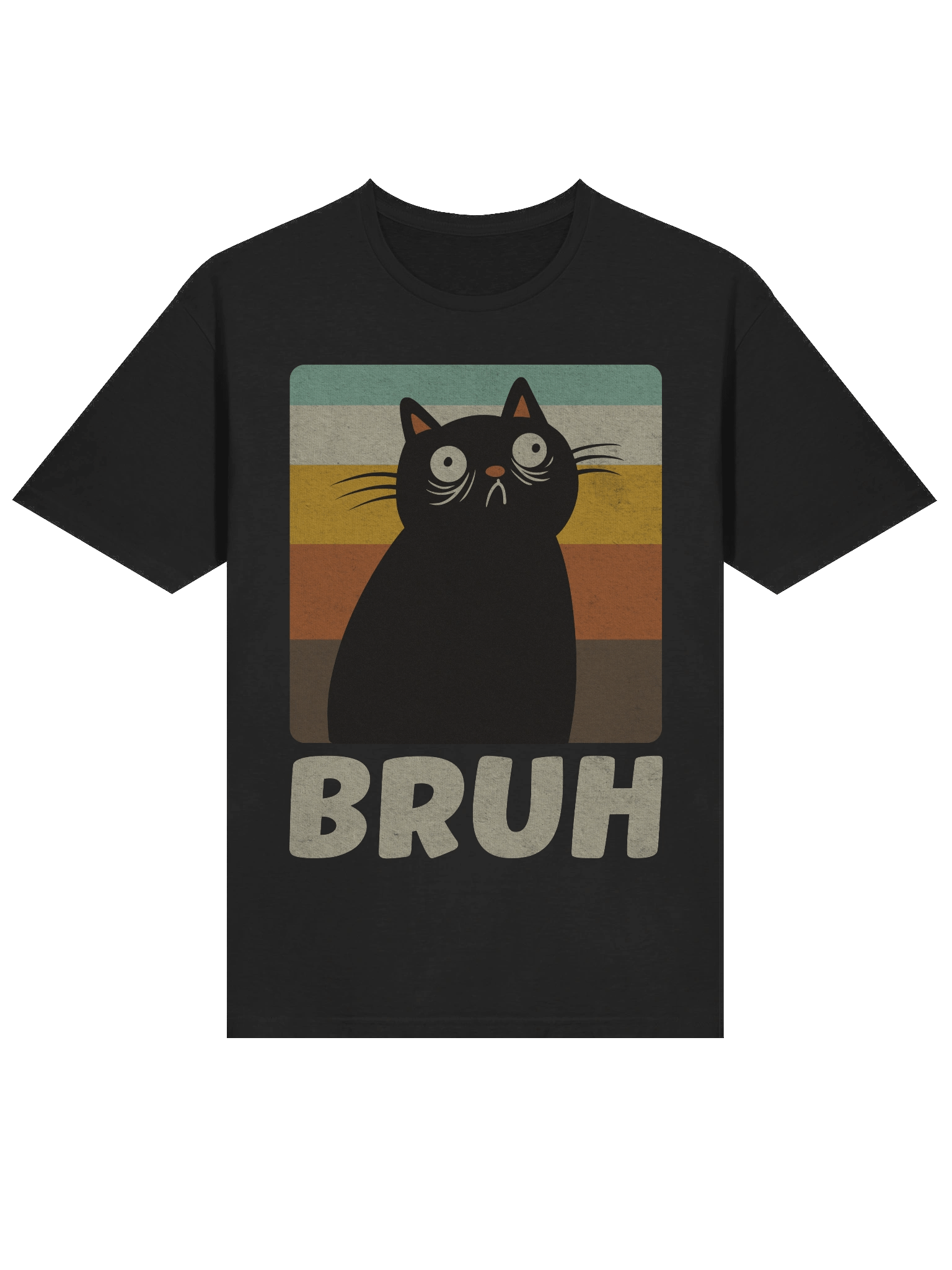 Black Cat BRUH Retro T-Shirt product image (13)