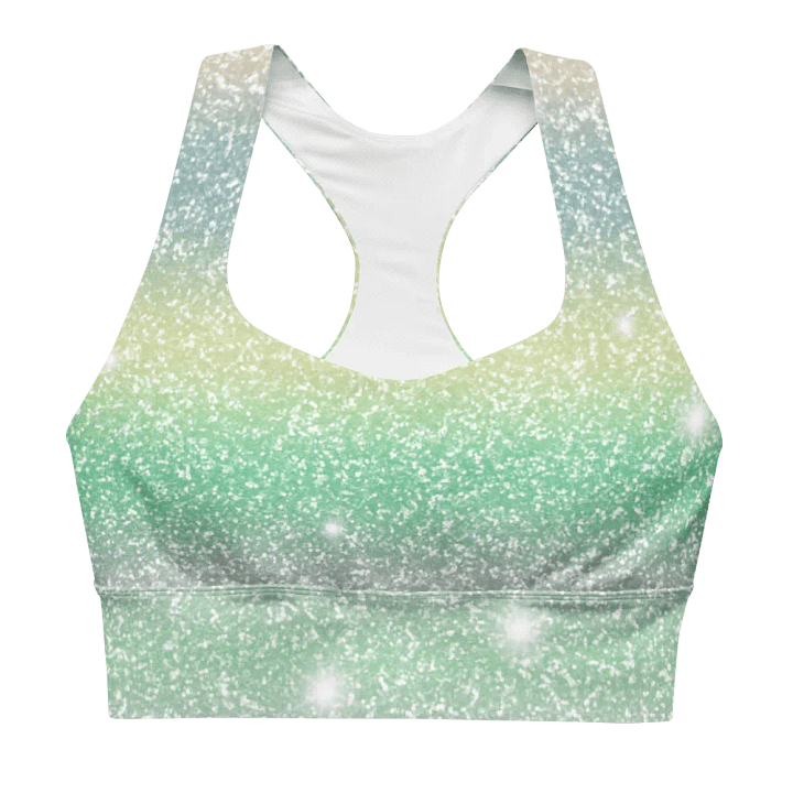 Glitter Unicorn Texture Design Longline Sports Bra - 10 product image (1)