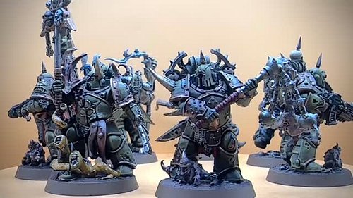 My first Kill Team squad is complete. #nurgle #killteam40k #miniaturepainting