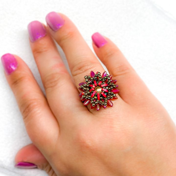 Digital Beading Pattern – Cherry Blossom Festival Ring product image (2)