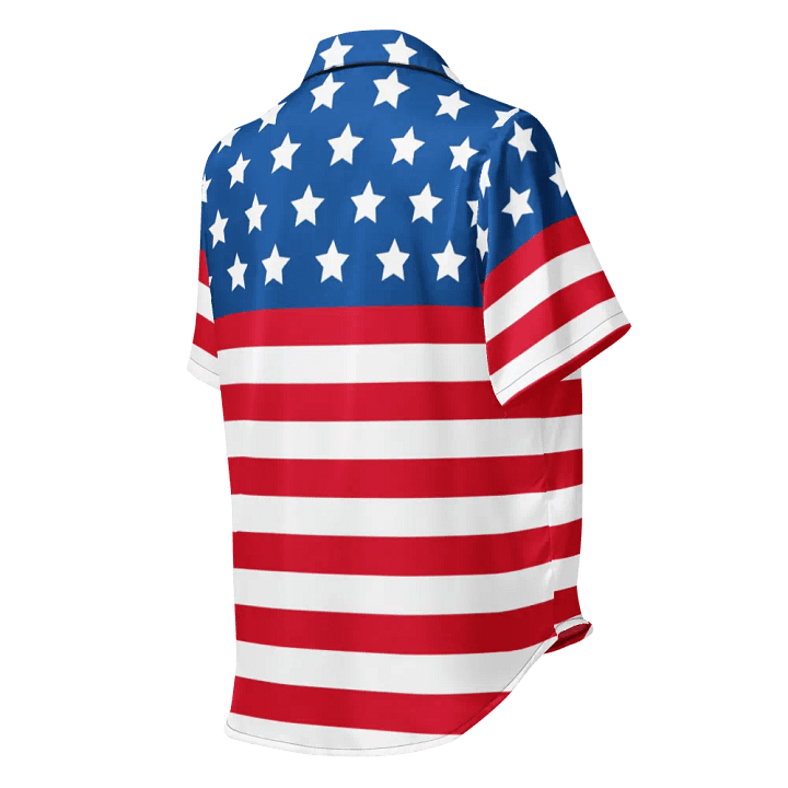 Women’s American Flag Short-Sleeve Pyjama Top - 100% Polyester product image (2)