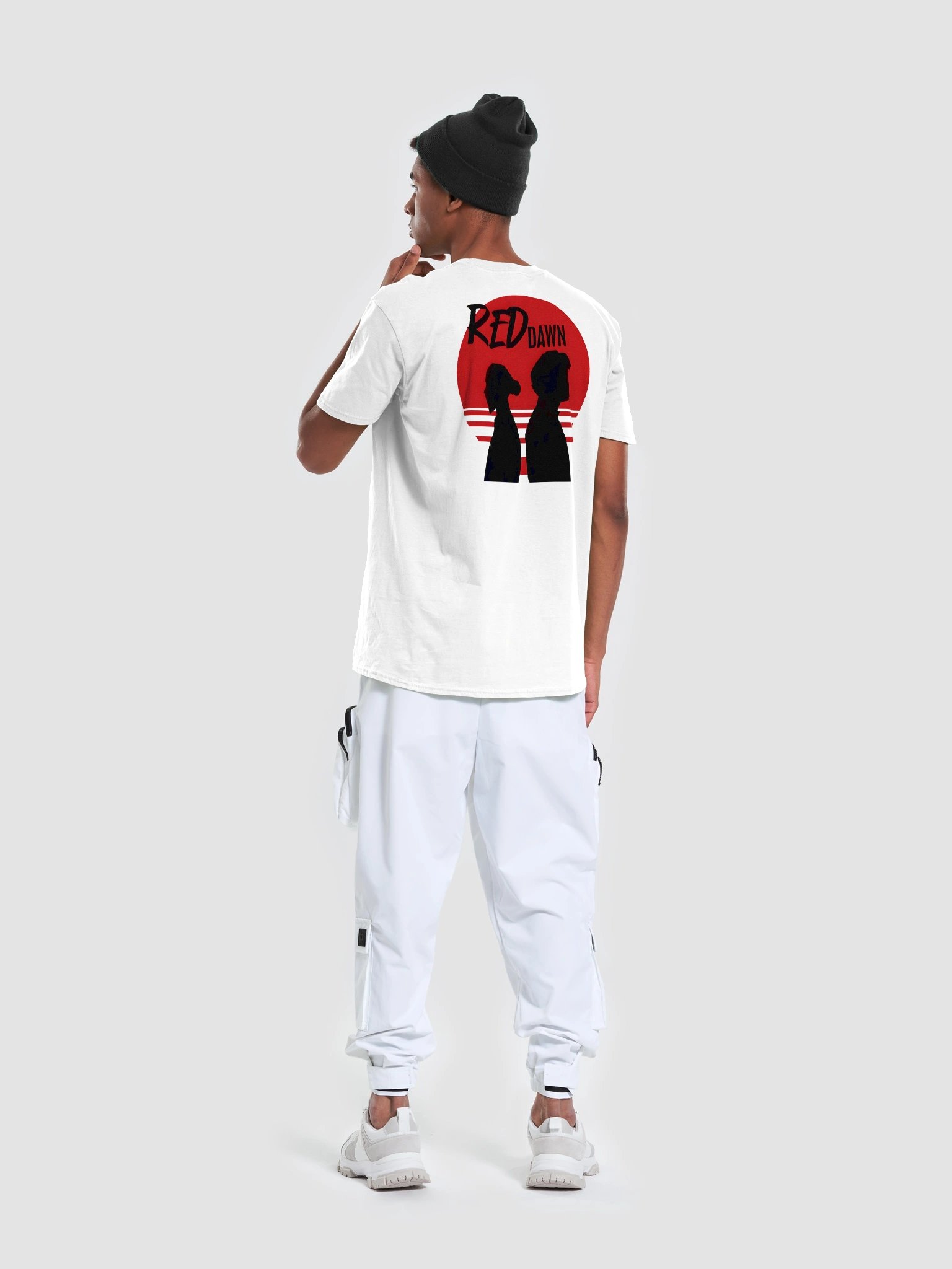 Red Dawn: Hamilton & Leclerc Ferrari F1 Duo Art - Iconic Motorsport Sunset Tee product image (12)