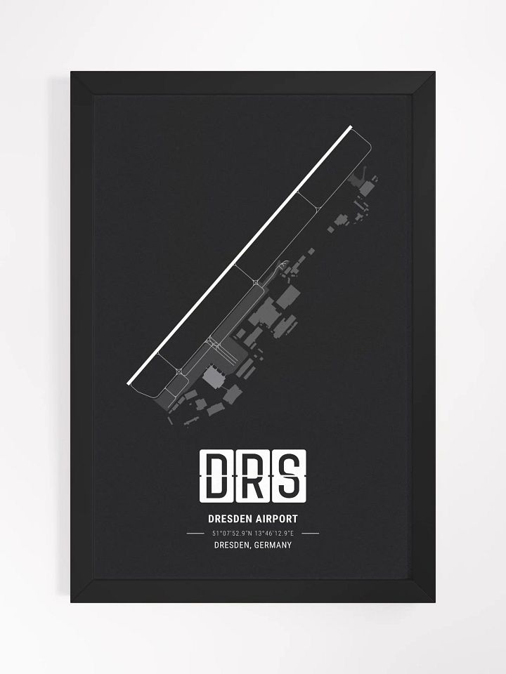 Framed Airport DRS Premium Map On Matt Paper product image (1)