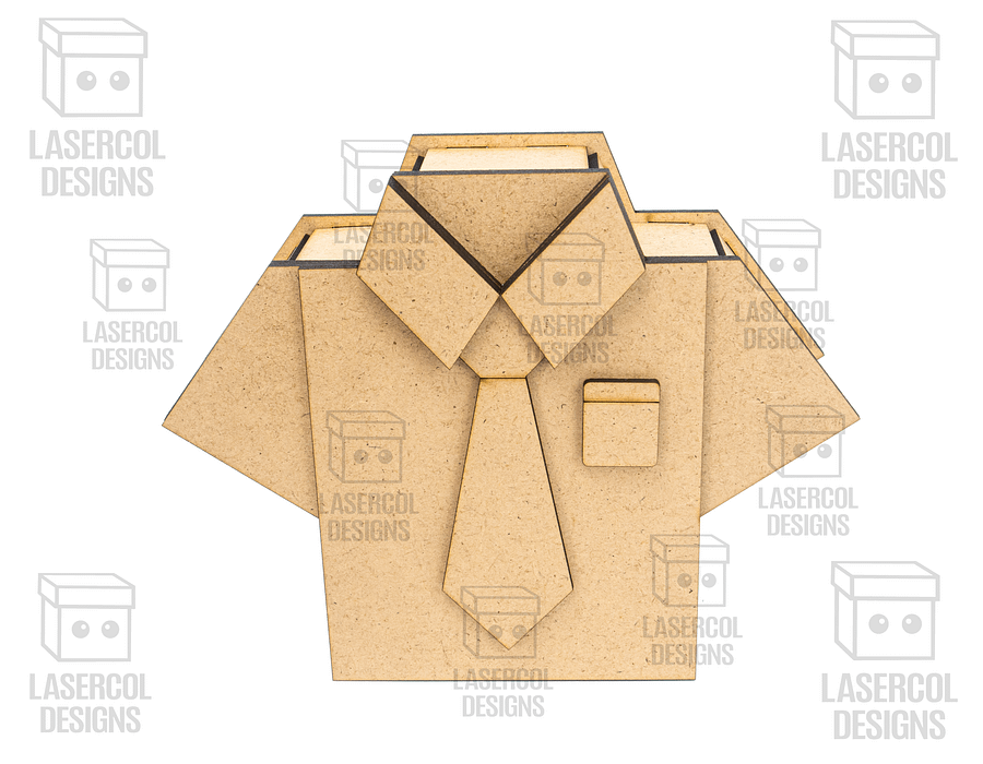 Shirt and Tie Box (3 Sizes) - Laser Cut Files product image (5)