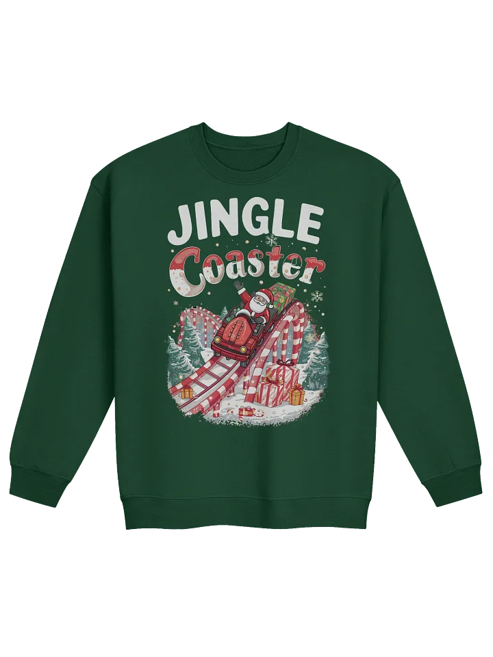 Jingle Coaster Sweatshirt – Funny Santa Christmas Roller Coaster Ride Pullover product image (1)