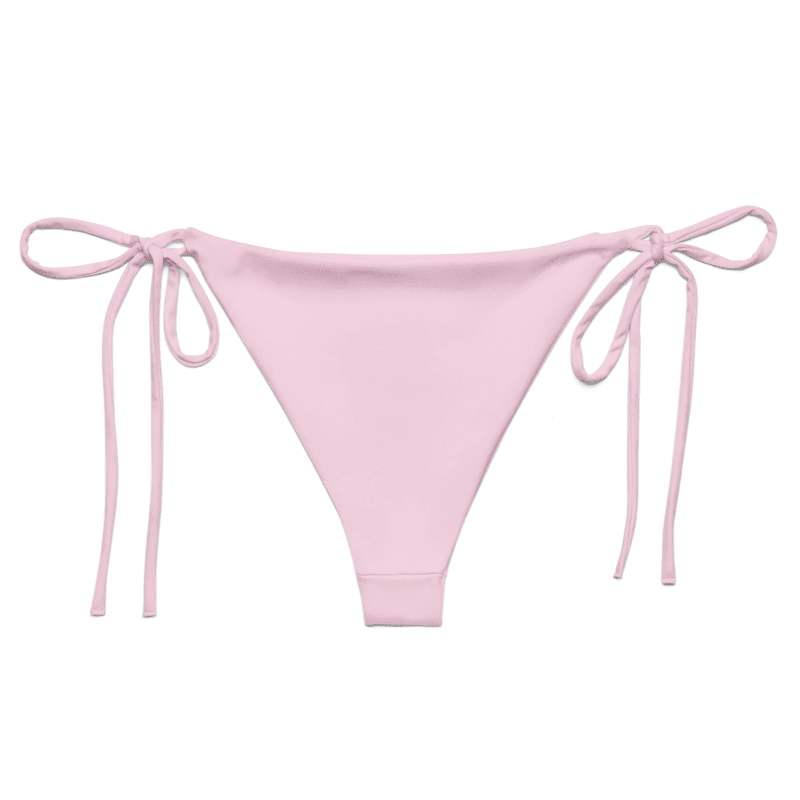 Low Rise Cheeky String Bikini Bottoms, Light Pink product image (2)