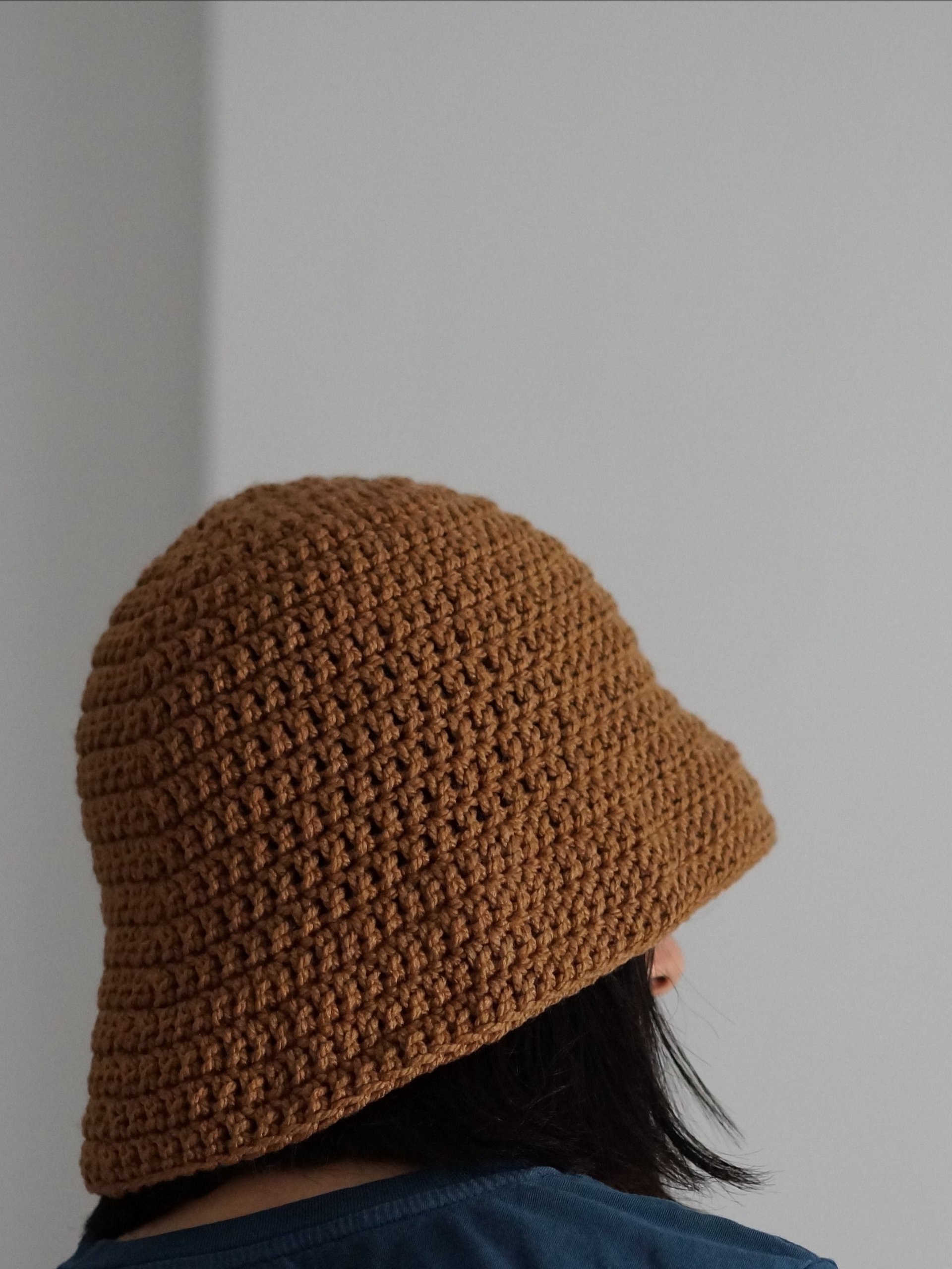 Double crochet bucket hat pdf pattern product image (1)