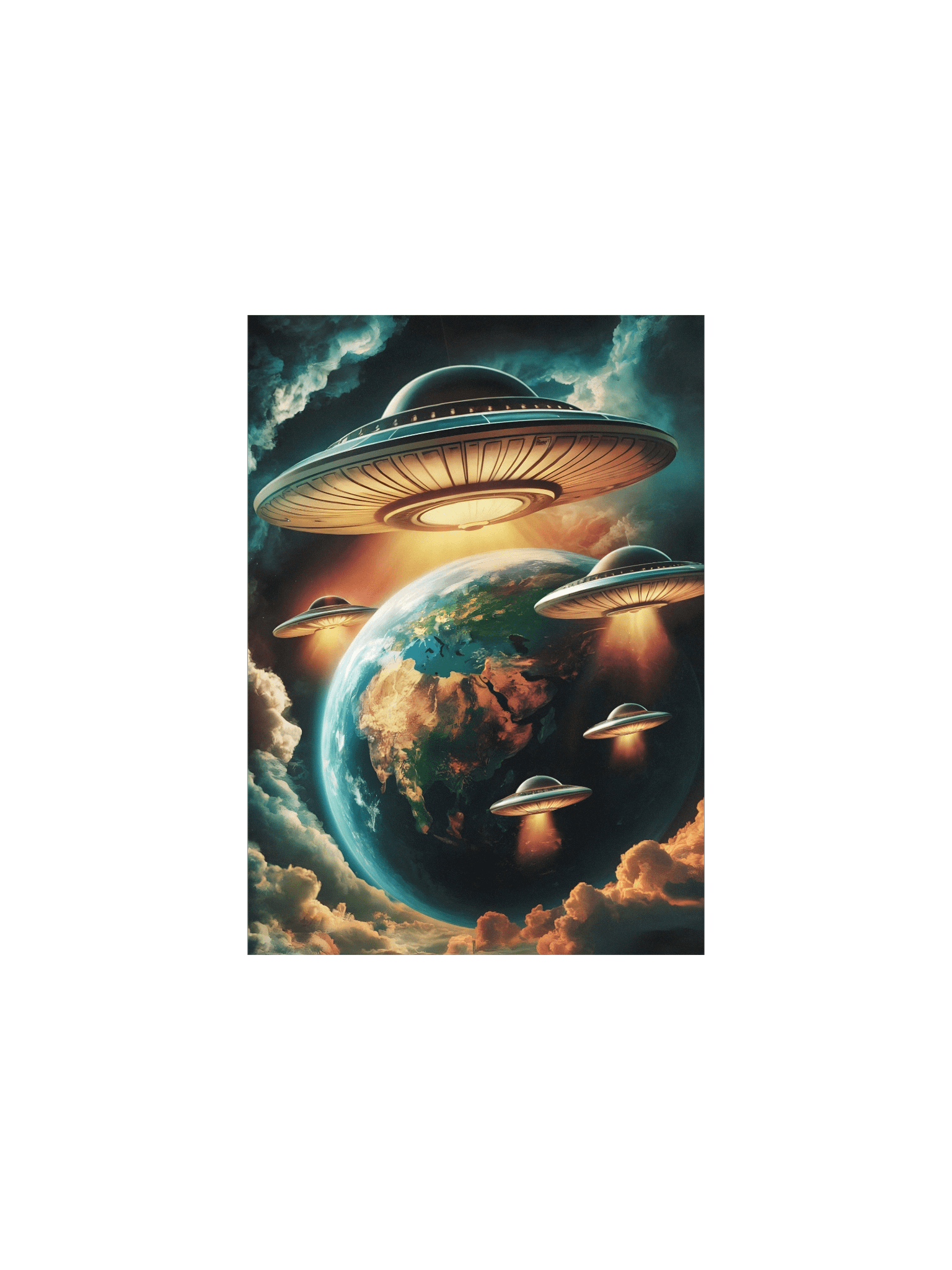 👽 Alien Invasion Poster – Retro Sci-Fi Extraterrestrial Wall Art product image (2)