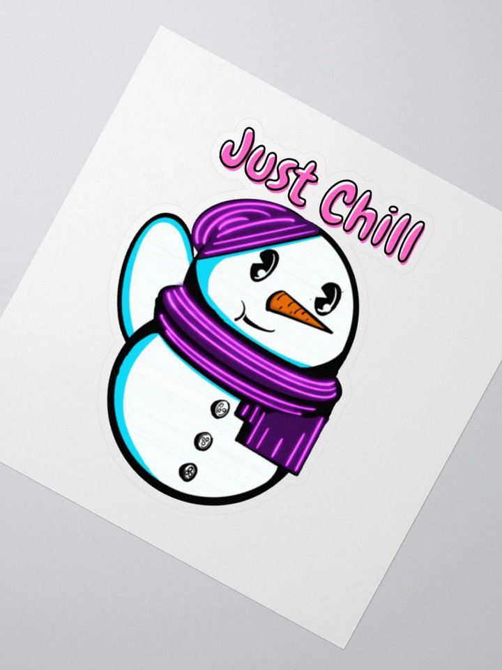 Chill Snowman Kiss Cut Stickers product image (2)