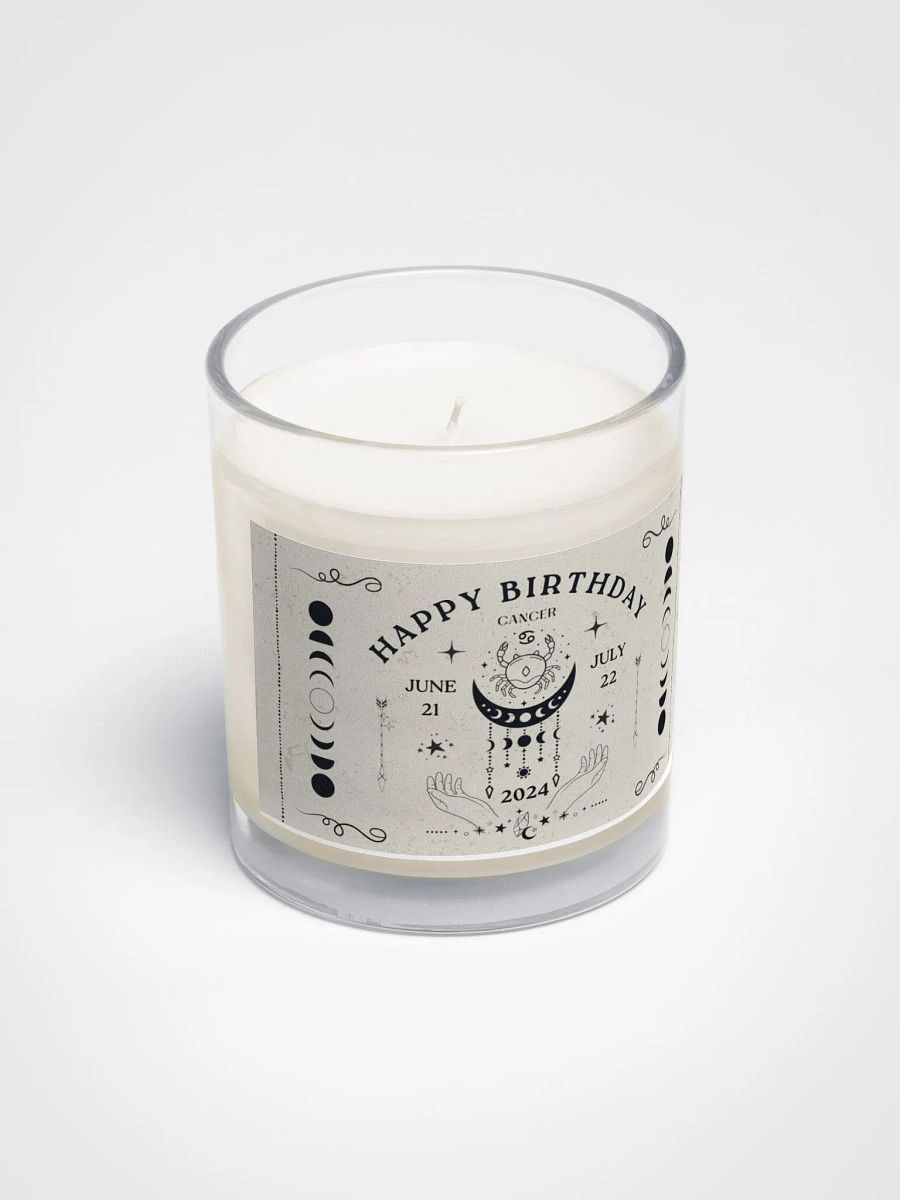Celestial Cancer Birthdate Candle Design, Birth Month Birthday Gift product image (3)