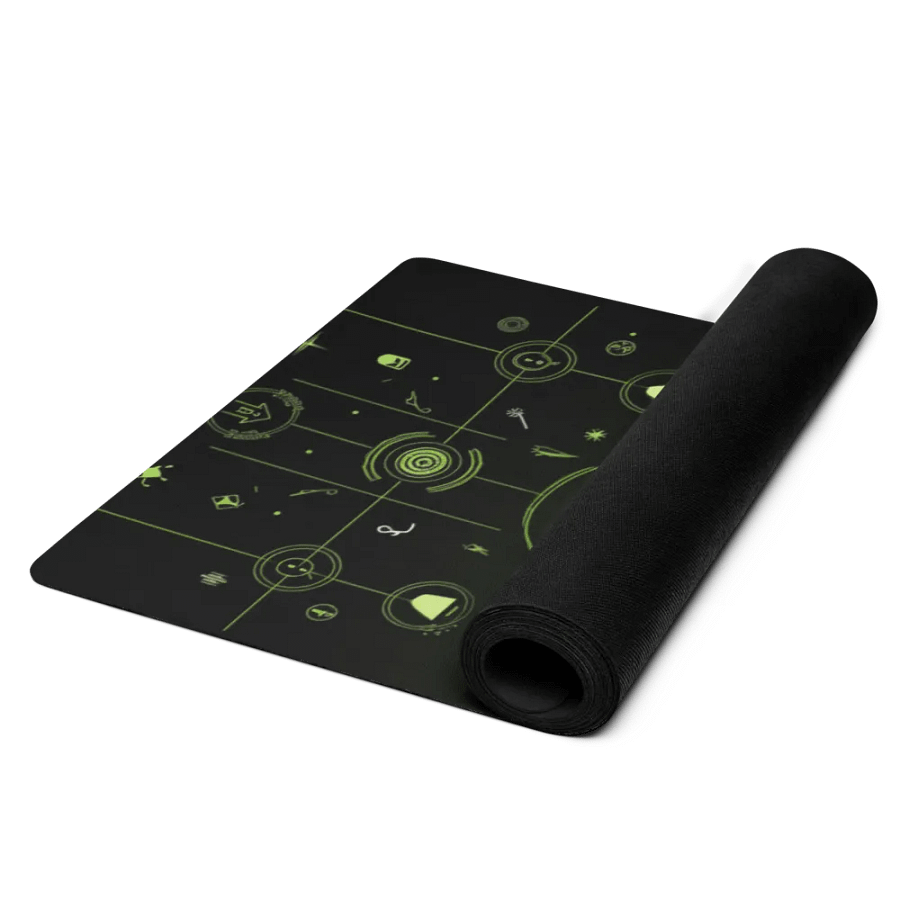 Premium Yoga Mat Featuring Dark Green Sukhasana Vibe product image (8)