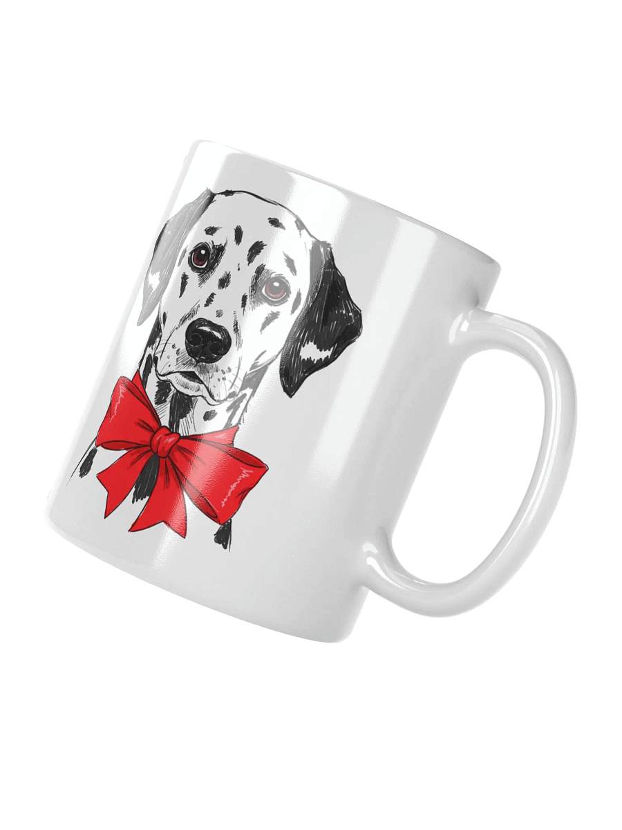 Dalmatian With A Red Bow Sketch-y Art Chic Small Ceramic Mug product image (5)