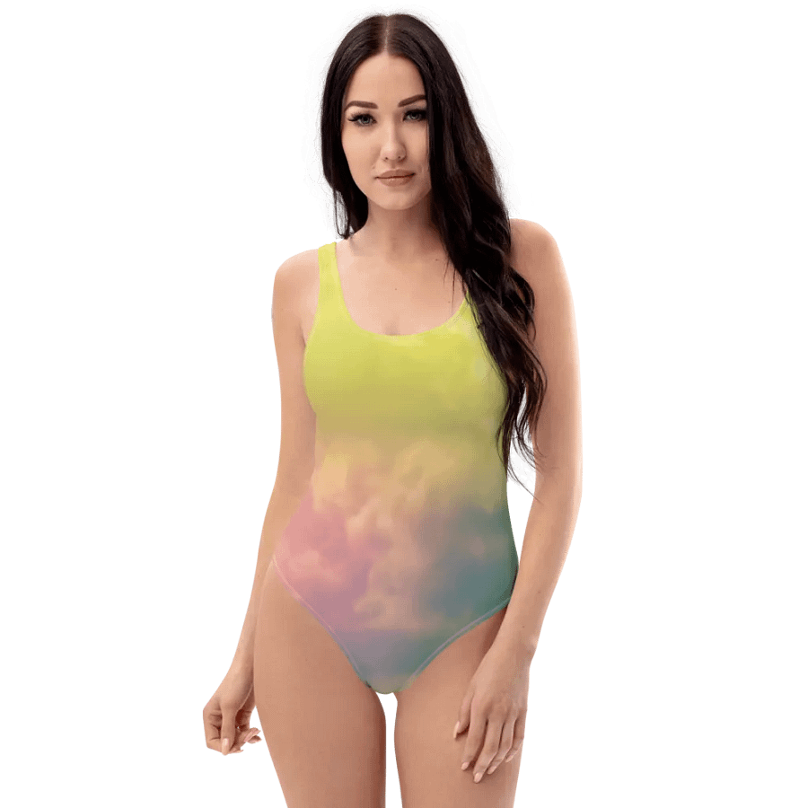 Blur Cloud Rainbow Design one piece Swimsuit - V12 product image (5)