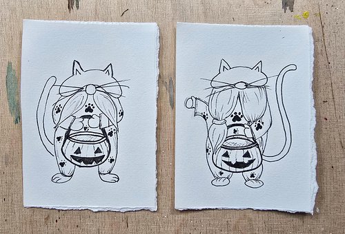 𝗔𝗧𝗖 (𝗔𝗽𝗽𝗿𝗲𝗰𝗶𝗮𝘁𝗶𝗼𝗻 𝗧𝗵𝗮𝗻𝗸𝘆𝗼𝘂 𝗖𝗮𝗿𝗱𝘀)  I drew today on stream.⁣. ATC'S are known as artist trading cards. They are 2.5