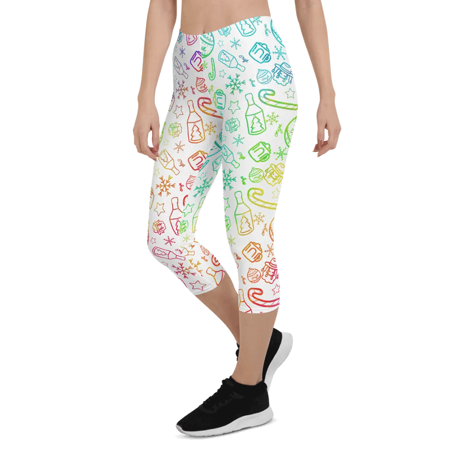 Limited Edition Christmas Rainbow Crop Leggings product image (5)