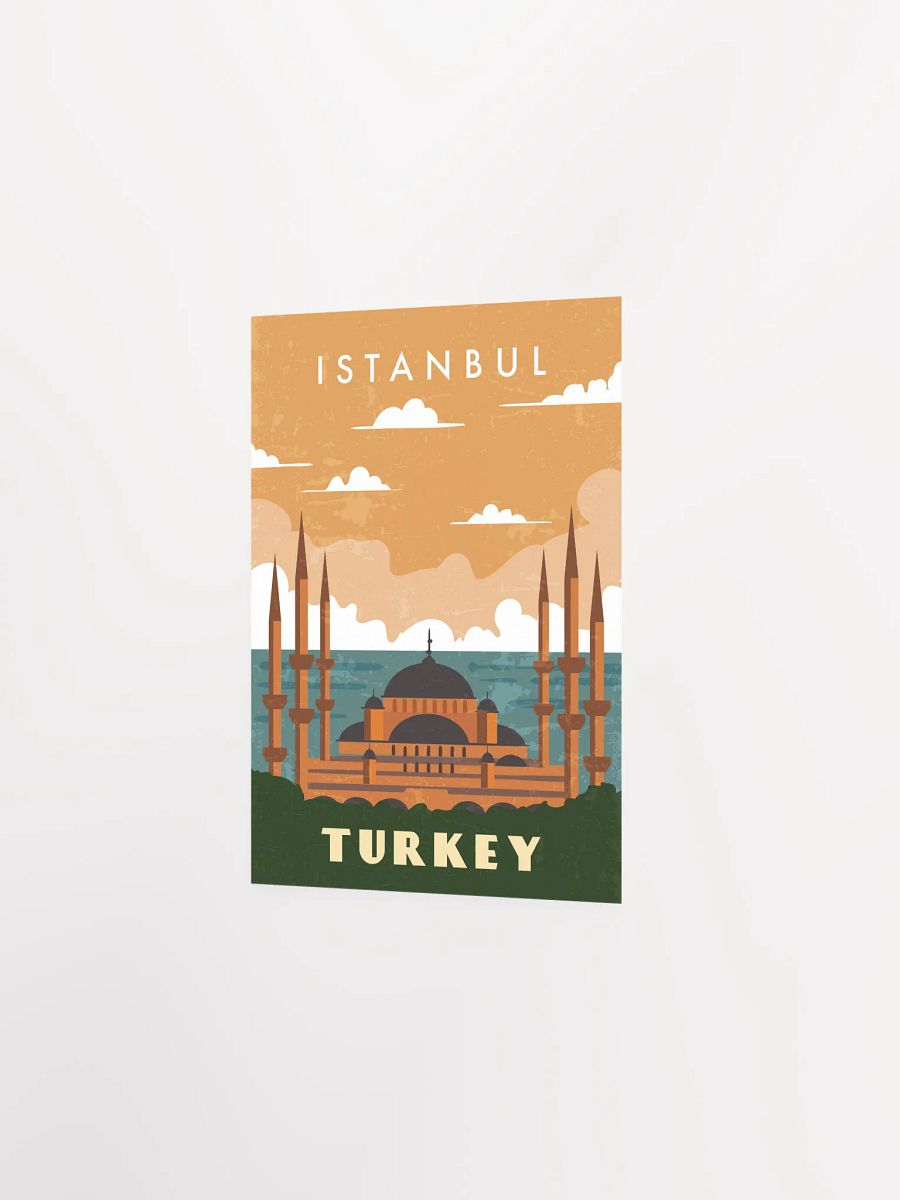 Istanbul, Turkey — Retro travel minimalist poster, retro travel art, retro travel wall art, vector art product image (7)