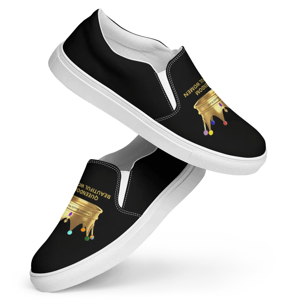 Queendom Beautiful Women Crown Canvas Shoes /Black (TM) product image (4)