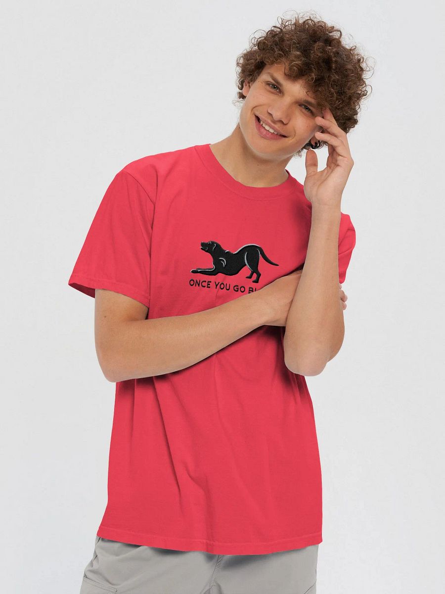 Once You Go Black T-Shirt(Embroidered) of a Labrador Retriever(Black) product image (9)