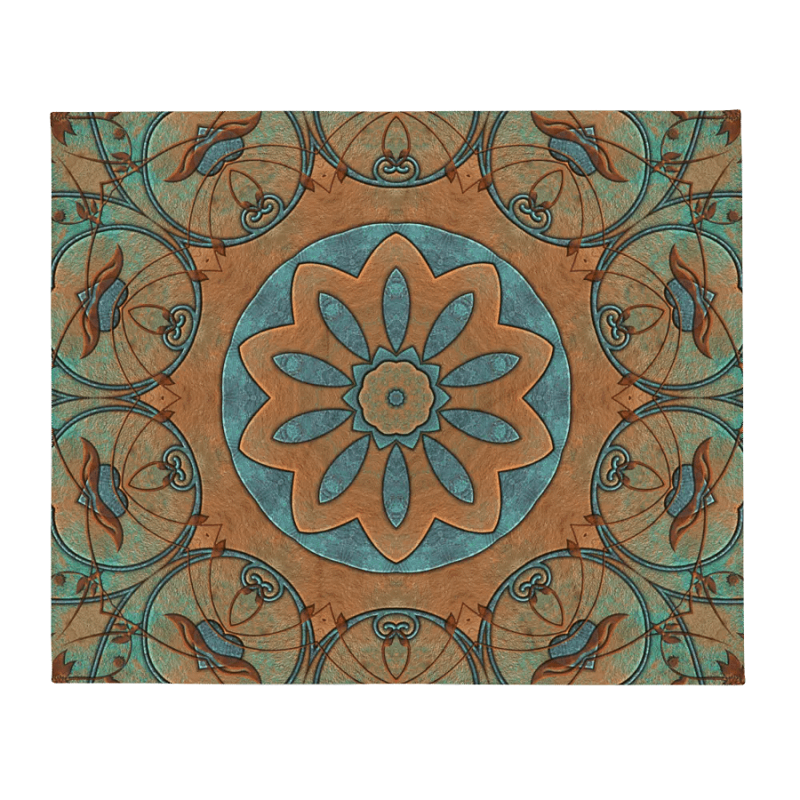 Copper Patina Kaleidoscope Throw Blanket product image (2)