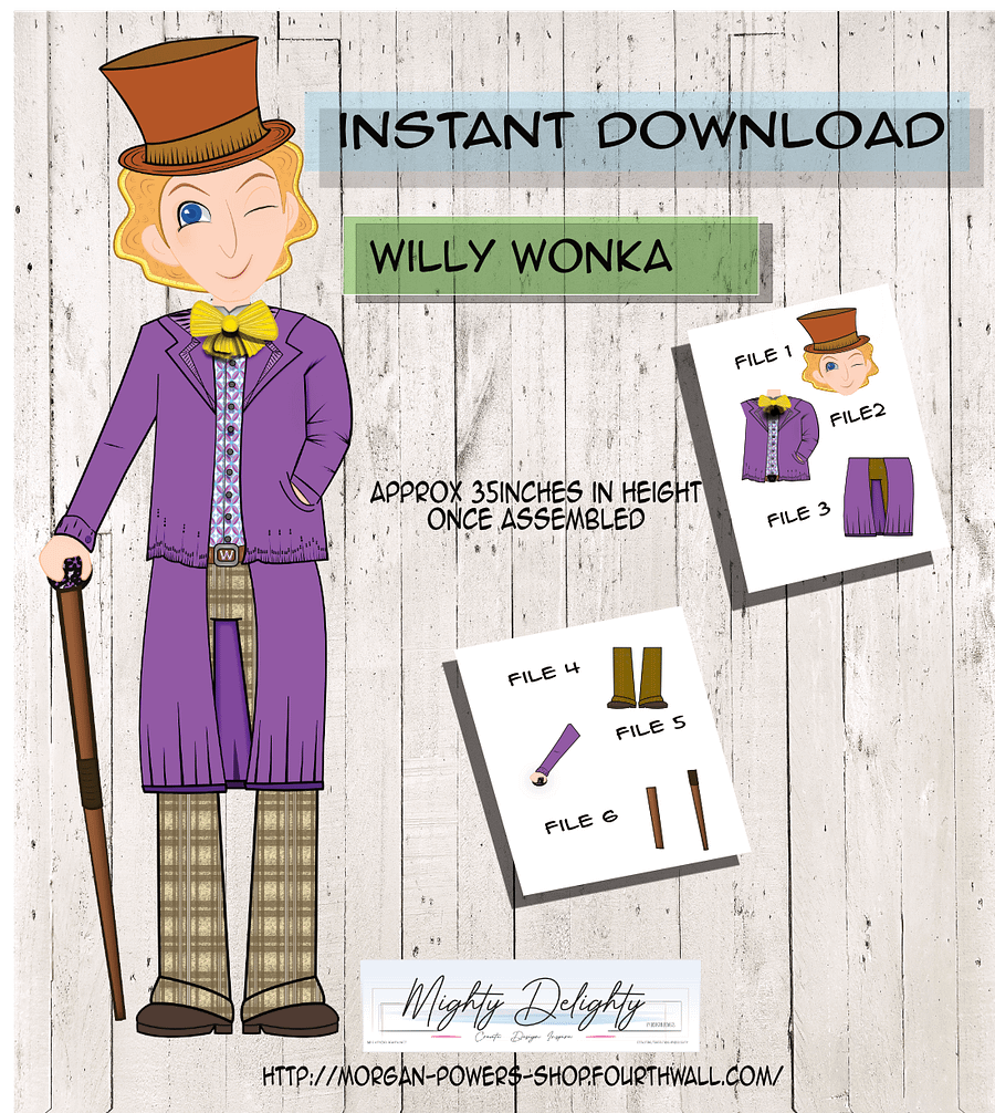 Willy Wonka Large Printable Party Decoration product image (1)