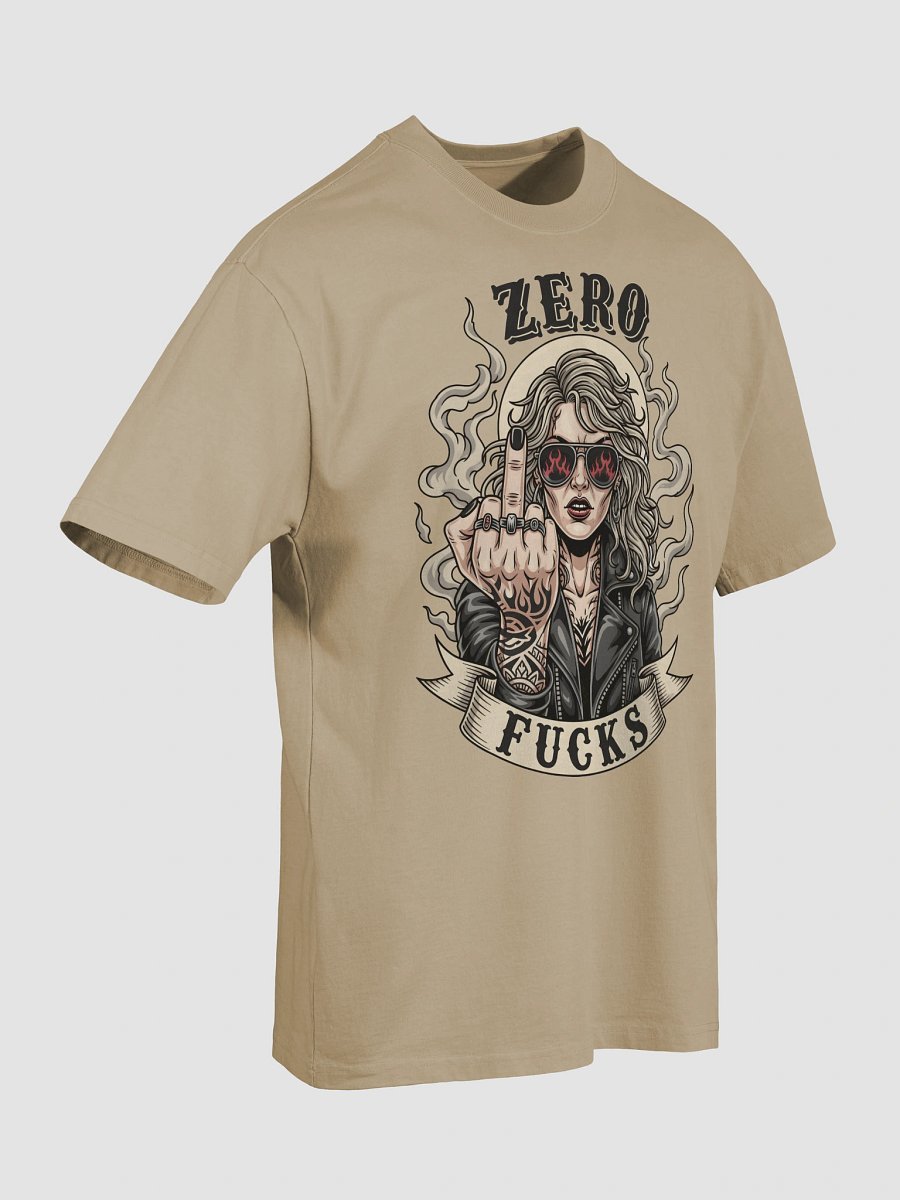 ZERO F**S – Badass Feminine Middle Finger Statement Tee product image (21)