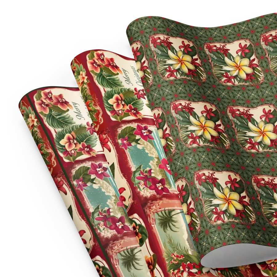 Vintage Tropical Christmas Wrapping Paper product image (5)