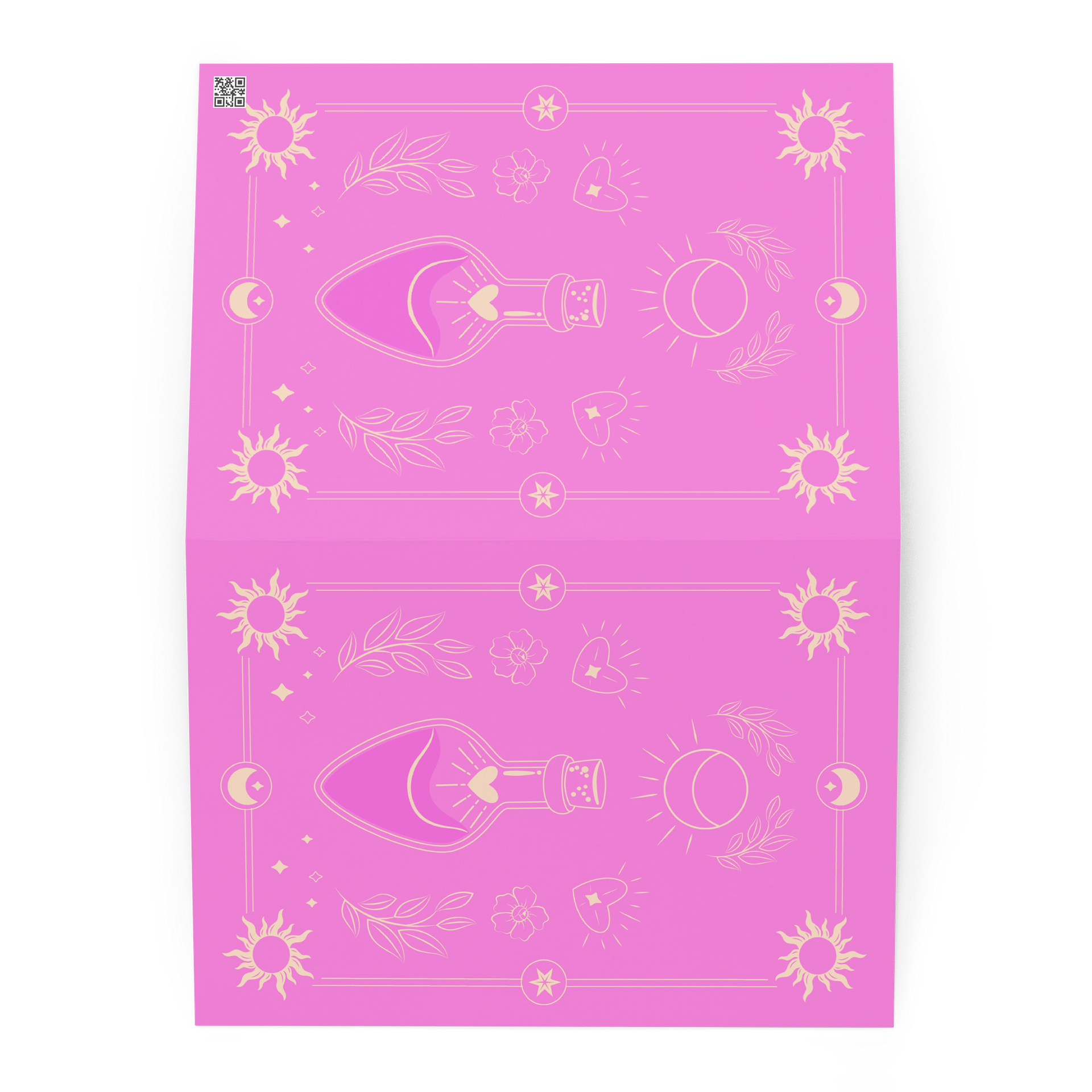 Pink Magic Potion Tarot Card 5.83×8.27 Greeting Card product image (2)