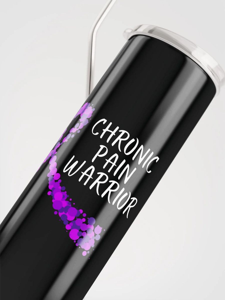 Chronic Pain Warrior Bubble Ribbon stainless steel Tumbler (20oz) product image (5)