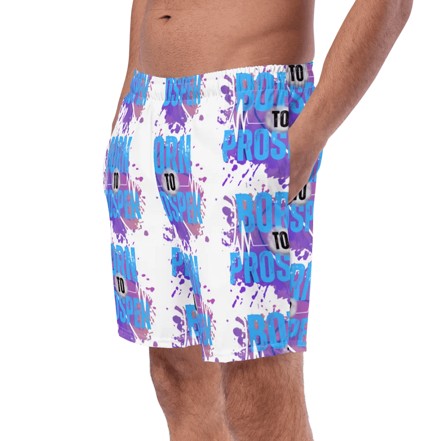 Born to Prosper All-Over Swim Trunks product image (9)