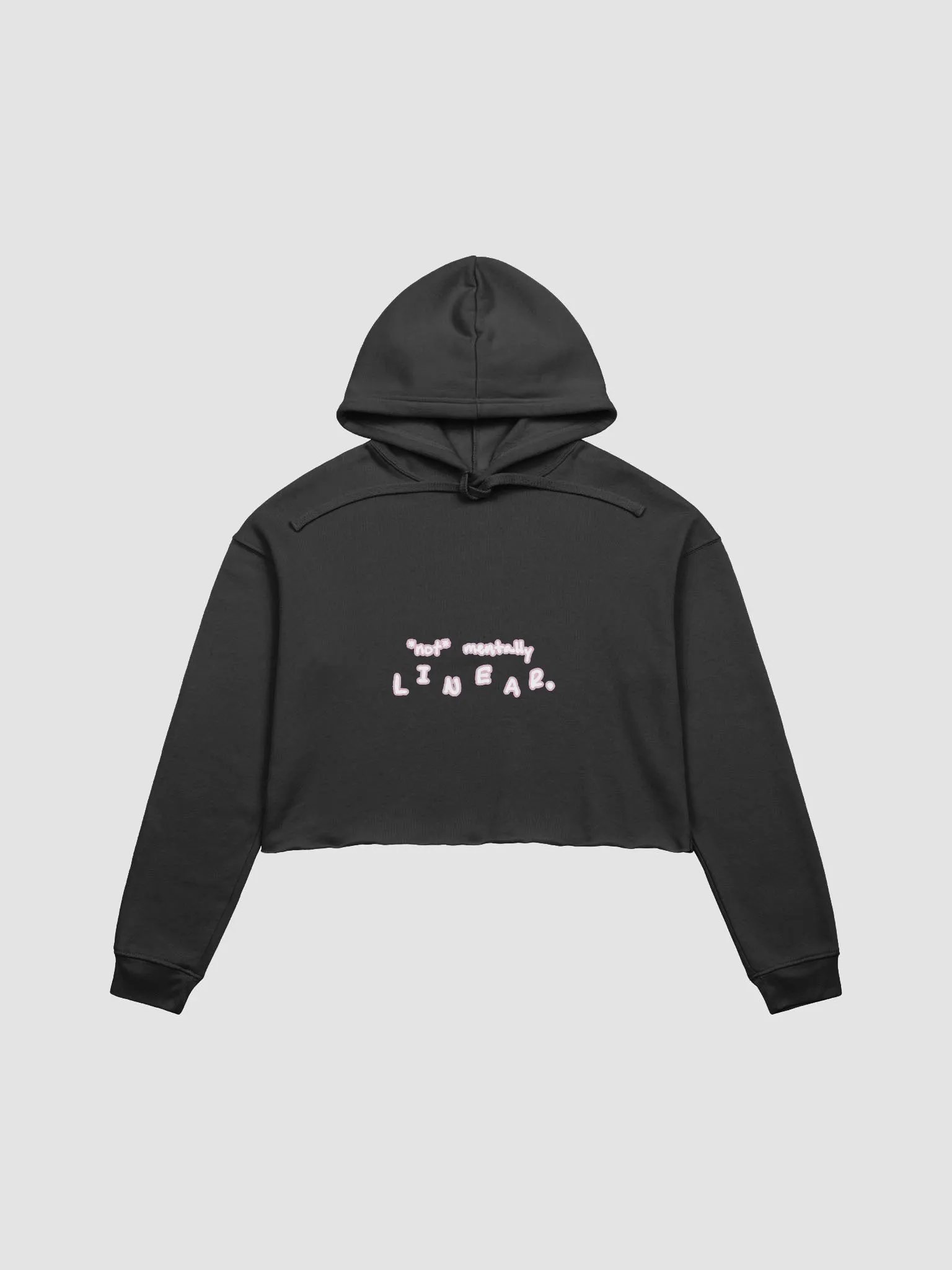 *not* mentally linear (lined design, #E1B9CE) fleece cropped hoodie product image (2)
