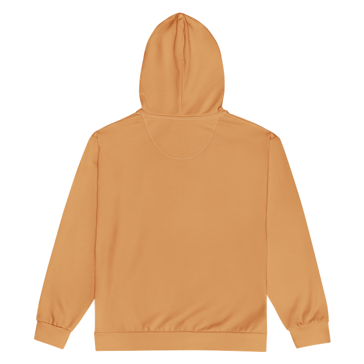 Monte Carlo Light Orange Brown Solid Color Eco Friendly Unisex Zip Hoodie product image (2)