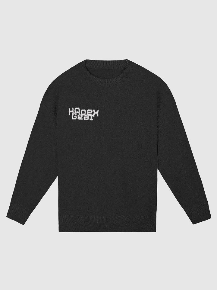 Knitted Crewneck Sweater Relaxed - Black - Fit White HApex Gear Black Logo product image (1)