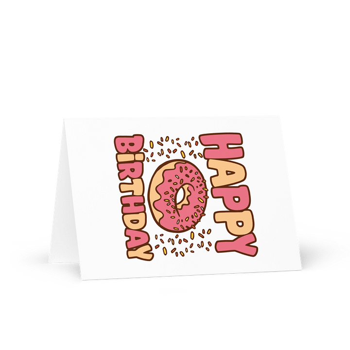 Happy Birthday (Donuts) Birthday Card 5" x 7" product image (1)