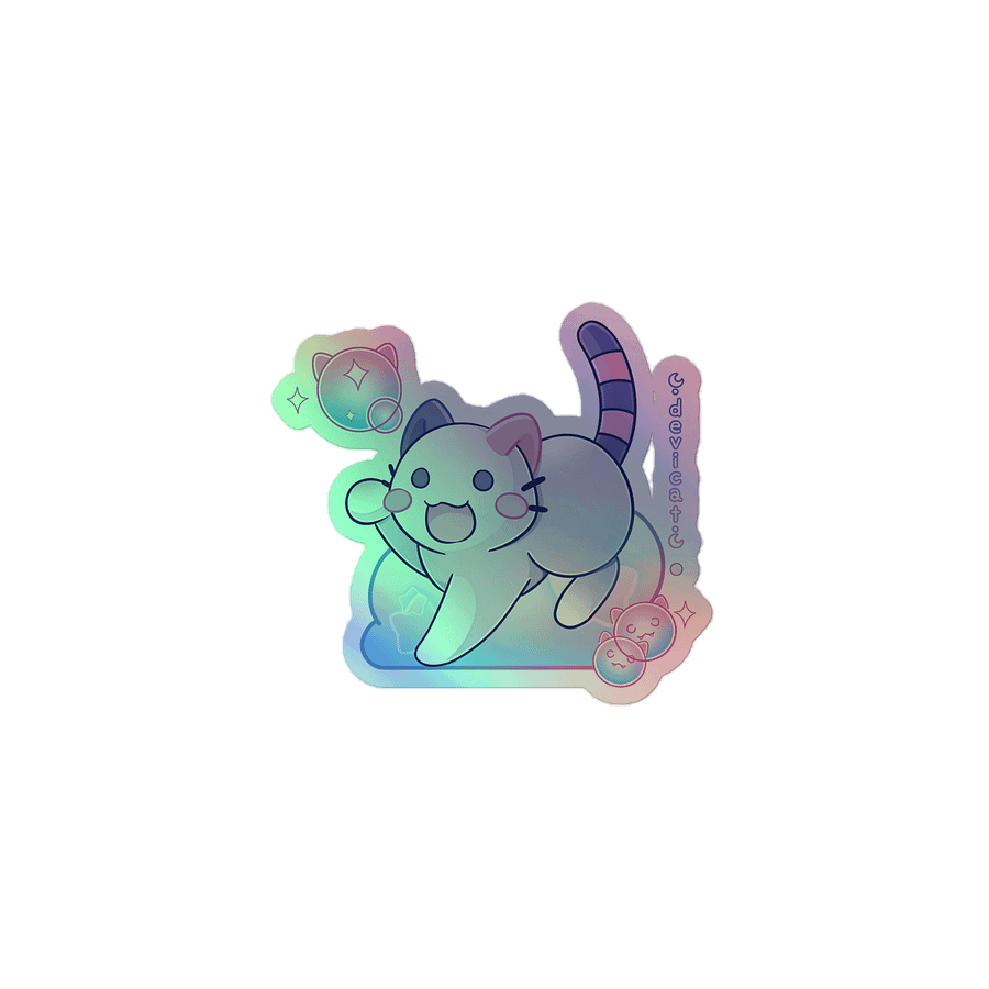 Holo Sticker • CandiCat Bubbles • 2025 product image (1)