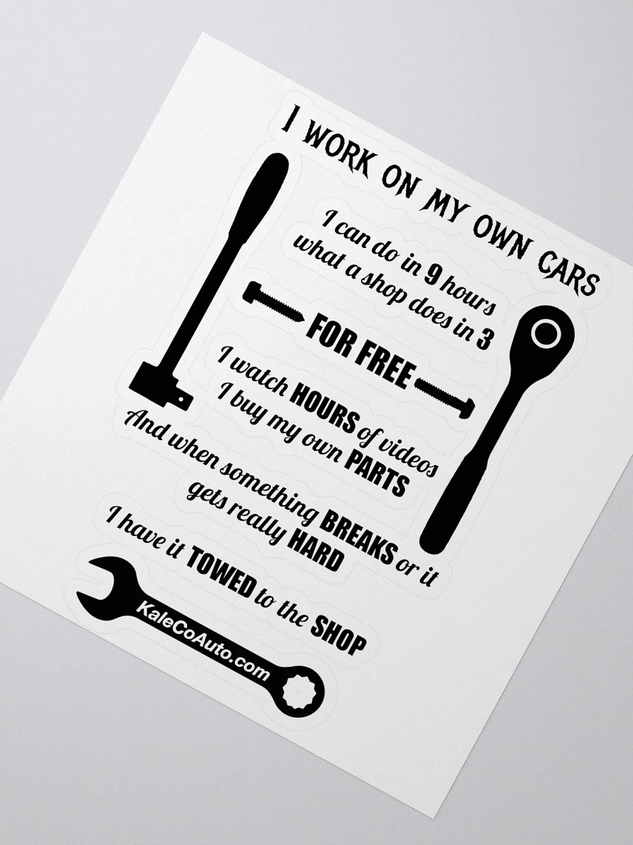 DIY Mechanic Manifesto Sticker product image (2)
