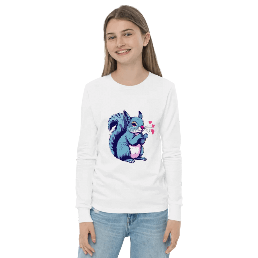 Squirrel Love Youth Long Sleeve Tee product image (2)