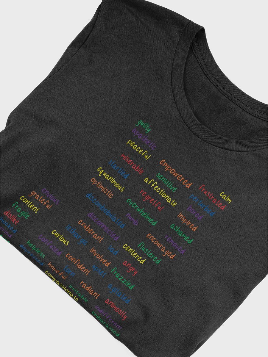 Feeling Words Cat Short-Sleeve Unisex T-Shirt (BC) product image (4)