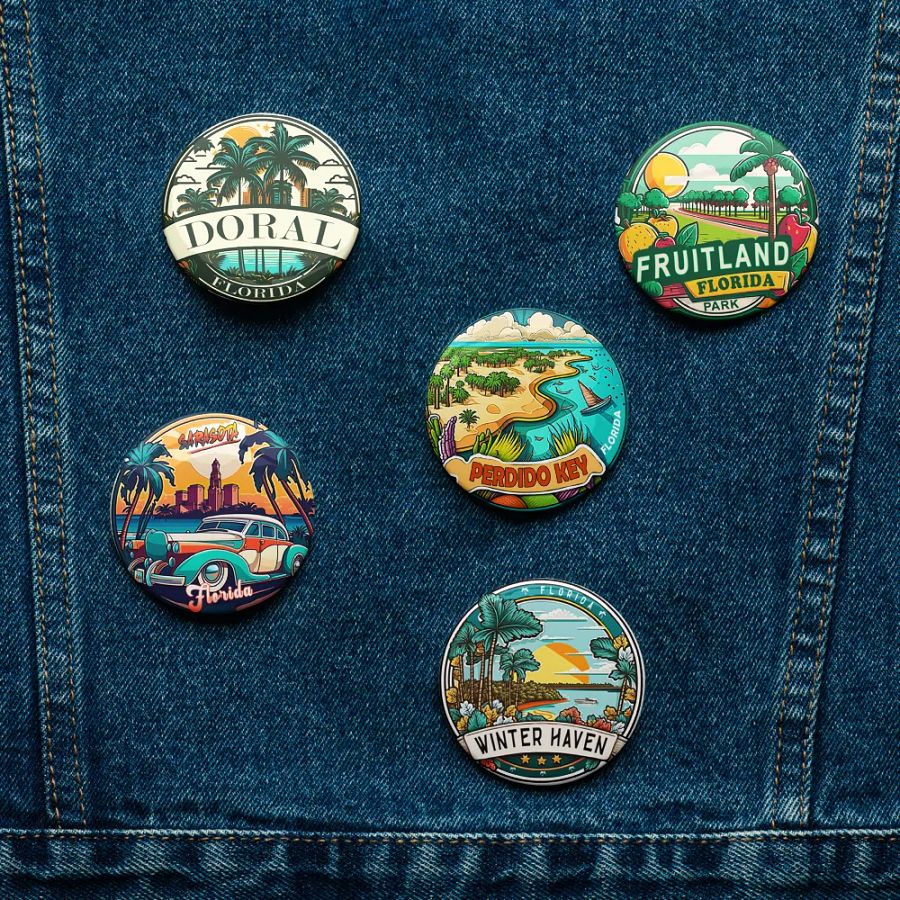 Vibrant Spirit Of Florida - Set Of 5 Pins product image (11)