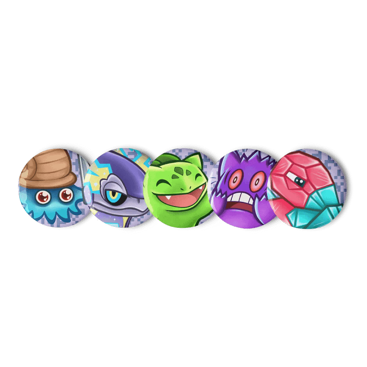 Pokémon Emote Pin Badge Set (5pcs) product image (1)