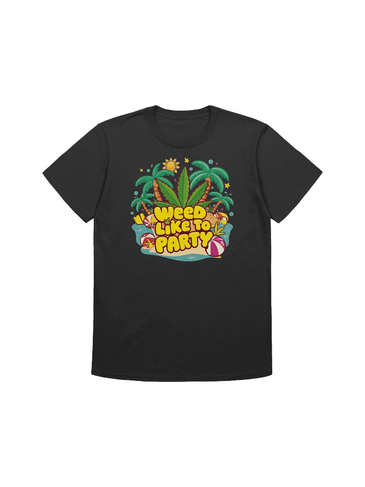 420 Weed - Weed Like to Party - Tropical Summer Fun with a Cannabis Twist T-Shirt product image (6)